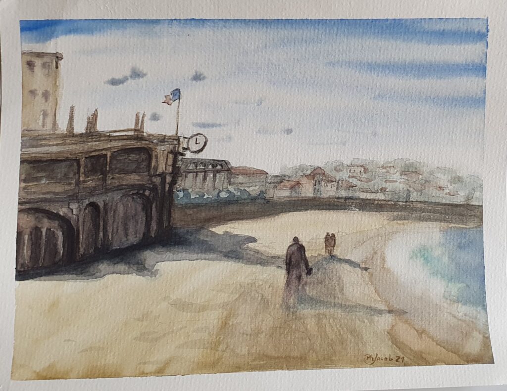 "Atlantique" / plein air / Aquarell auf Papier / 21x30cm / CHF 250.-