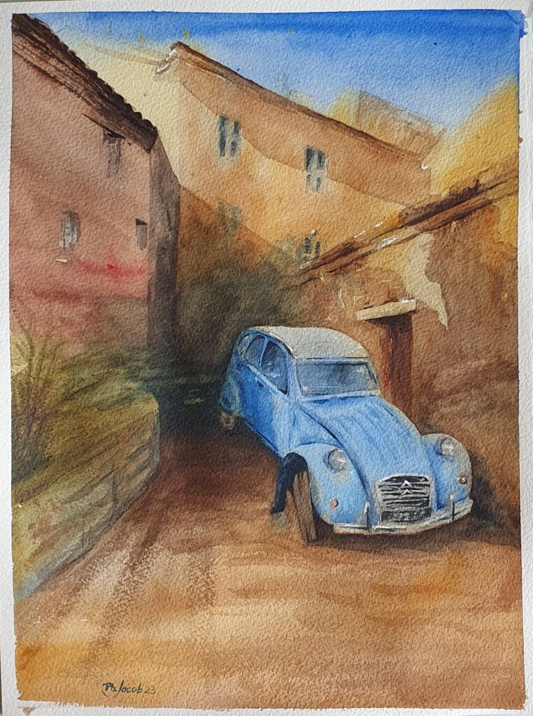 "2CV" / Aquarell auf Papier / 27x36cm / CHF 300.-