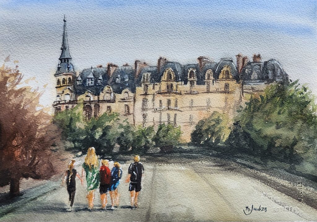 "place de la nation" / Aquarell auf Papier / 27x36cm / CHF 300.-